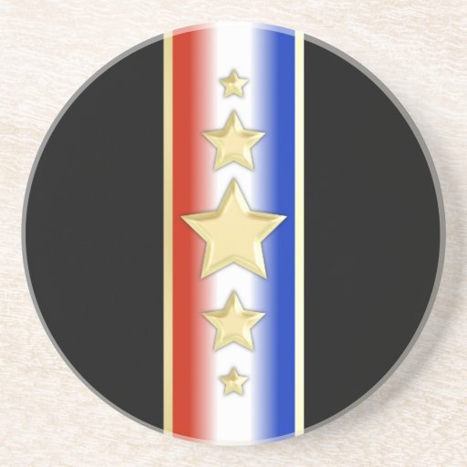 Formal Patriotic Stars Drink Coasters