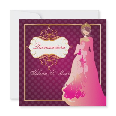 Formal Quinceañera/Quince años princess Personalized Announcements by Classic_Events