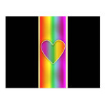 Formal Rainbow Heart Post Card