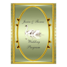 Formal Wedding Program Custom Announcements