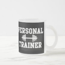 Formation noire et blanche de Dumbell d'entraîneur Tasse À Café