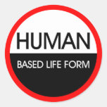 Forme de base humaine de la vie autocollant rond