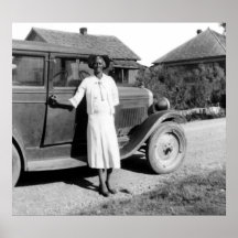 Former Slave with Antique Car, 1930s Print