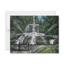 Forsyth Park Water Fountain Savannah Georgia GA Personalized Invitations