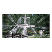 Forsyth Park Water Fountain Savannah Georgia GA Custom Photo Card