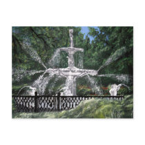 Forsyth Park Water Fountain Savannah Georgia GA Postcards