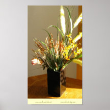 Forsythia and Sun Bouquet Poster