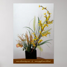 Forsythia Bouquet Poster