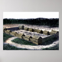 Fort Boonesborough Kentucky Historic Fort Diagram Posters