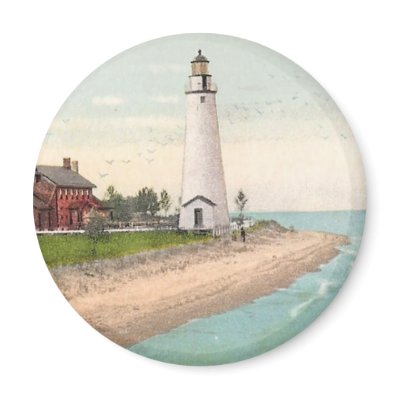 Fort Gratiot Lighthouse Fridge Magnet by Alleycatshirts