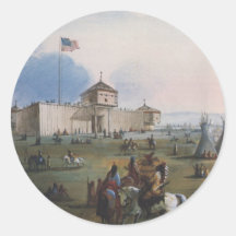 Fort Laramie, Sublette Fort, Fort William, Miller Round Sticker