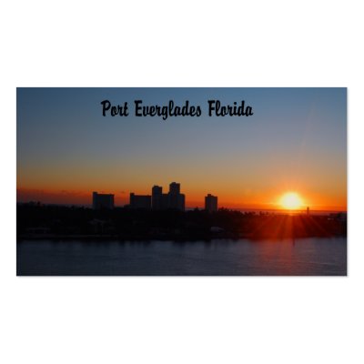 Fort Lauderdale sunrise Business Card Templates by lifejourneysimages