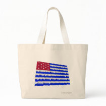 Fort Mercer Waving Flag Tote Bags