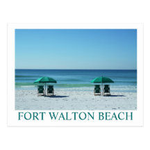 FORT WALTON BEACH, FL - deux chaises de plage Cartes Postales