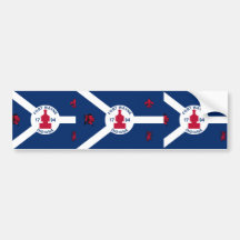 Fort Wayne, Indiana, United States flag Bumper Sticker
