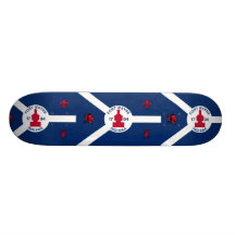Fort Wayne, Indiana, United States flag Skate Board