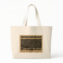 Fort Worth, Texas Birds Eye View 1886 Tote Bag