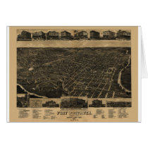 Fort Worth, Texas Birds Eye View 1886 Card