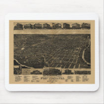 Fort Worth, Texas Birds Eye View 1886 Mousepad