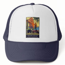 Forth Bridge - Vintage Travel Poster Art Trucker Hats