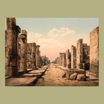 Fortuna Street, Pompeii, Campania, Italy posters