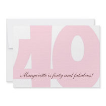 Forty and Fabulous Birthday Party Invitation