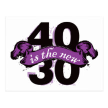 Forty Is The New Thirty - Purple Postcard