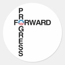 FORWARD WITH PROGRESS -.png Round Sticker