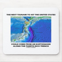 Fossé de Porto Rico de tsunami (la terre de tecton Tapis De Souris