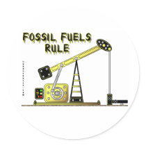 Fossil Fuels Rule,Oil Jack Sticker,Oil,