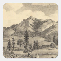 Fossville Res of Clark Foss, Knights Valley Square Stickers