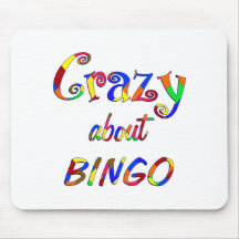 Fou au sujet du bingo-test tapis de souris
