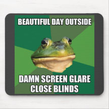 Foul Bachelor Frog Beautiful Day Mousepads
