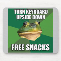 Foul Bachelor Frog Free Snscks mousepads