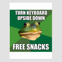 Foul Bachelor Frog Free Snscks postcards