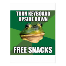 Foul Bachelor Frog Free Snscks Postcard