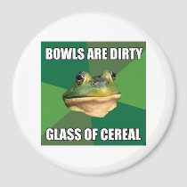 Foul Bachelor Frog Glass of Cereal magnets