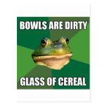 Foul Bachelor Frog Glass of Cereal Post Cards