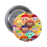 Foule heureuse pin's avec agrafe