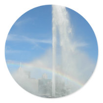 Fountain at the Point Round Sticker