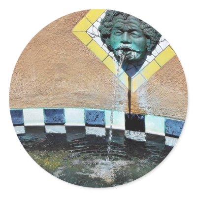 Fountain Near The Museum Of Man In Balboa Park Round Stickers by lifesphere