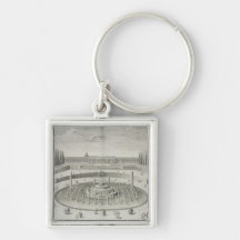 Fountain of Latone at Versailles, 1714, from 'Les Keychain
