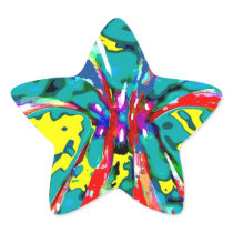 Fountain of Youth -  Floral Energy Pattern Star Sticker