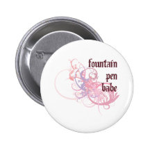 Fountain Pen Babe Button