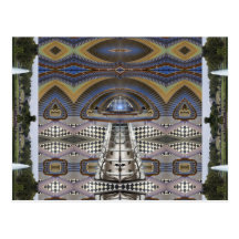 Fountain Staircase Mushroom Postcard