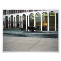 Fountain Statue by Steps and Buildings in Buffalo Photograph