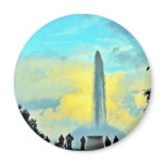 Fountains At Dusk Fridge Magnet