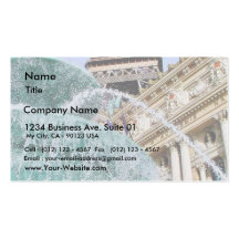 Fountains Eiffel Towers Business Cards