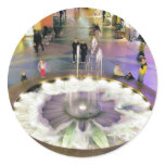 Fountains Malls Round Stickers