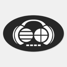 Four4ths (autocollant ovale) - logo blanc sur le n